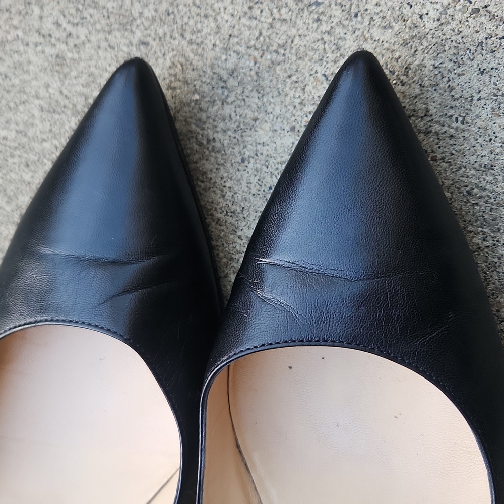 Jimmy Choo Black Pointed Toe Leather Heels - Picture 11 of 16